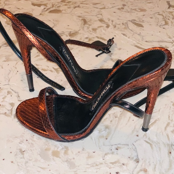 Tom Ford Python Padlock Heels - Picture 2 of 3